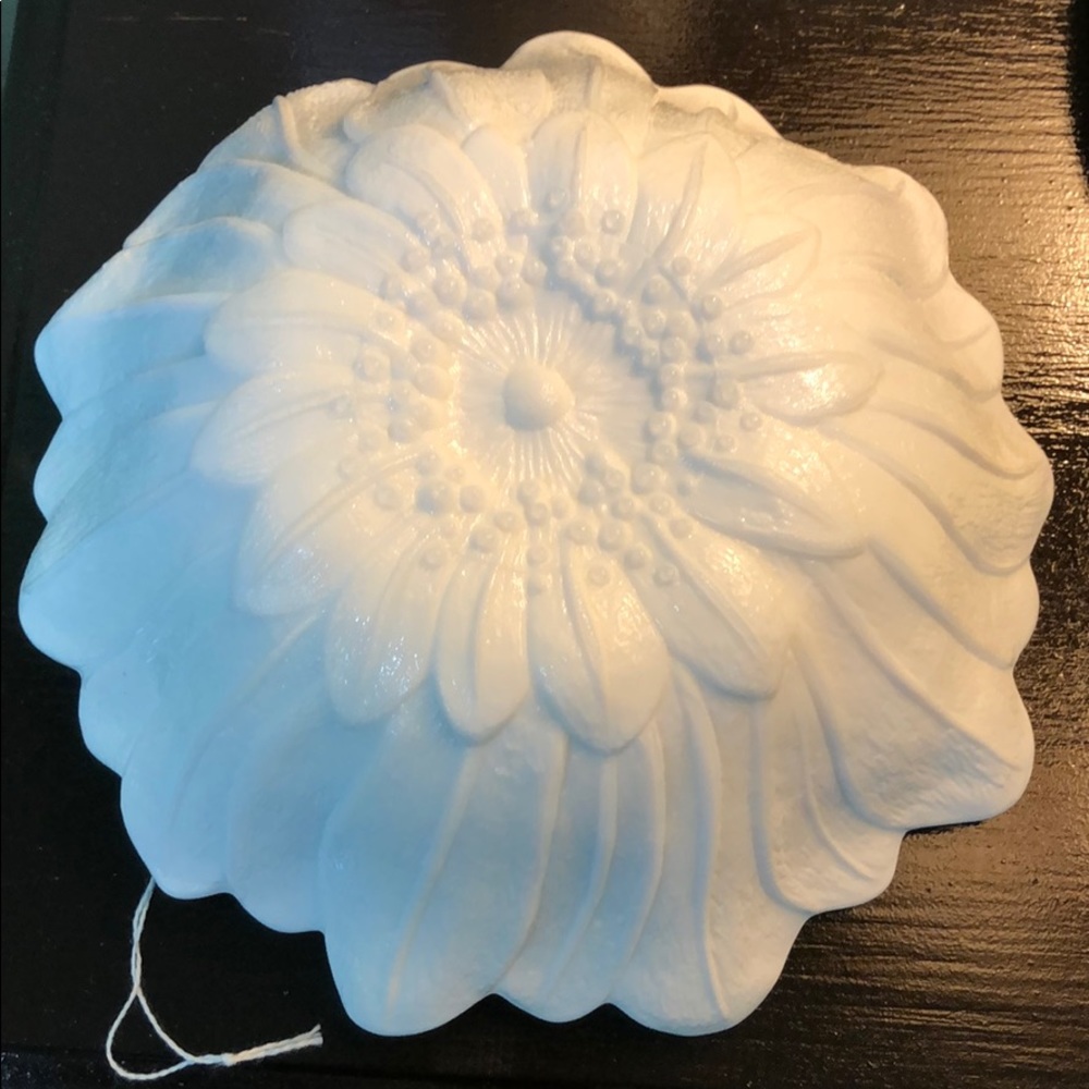 Sunflower milk glass bowl